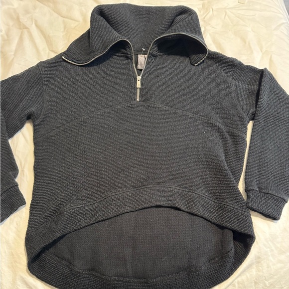 Sweaty Betty Women's Restful Boucle Textured Half Zip Pullover Sweatshirt Size 4 - Picture 3 of 16